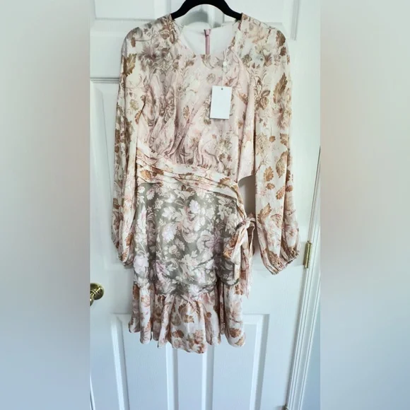 ZIMMERMANN
Lyre Linen Mini Wrap Dress Zimmerman Size 4 =L-XL - Picture 7 of 8